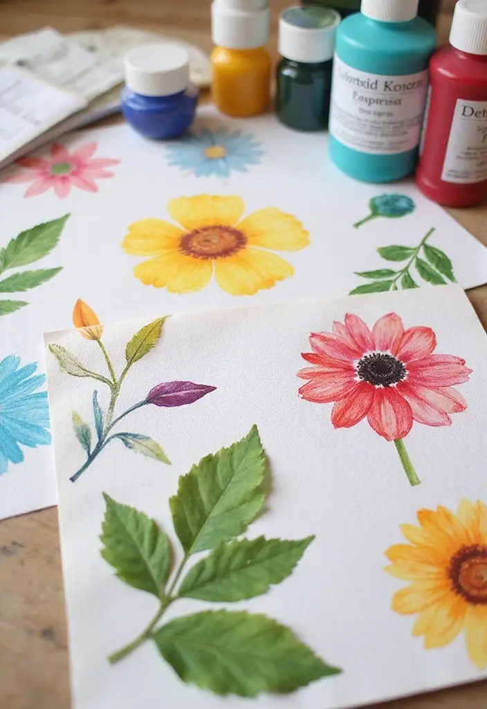 29 Infant Craft Ideas That Are Safe, Fun, and Creative - 1. Nature Prints