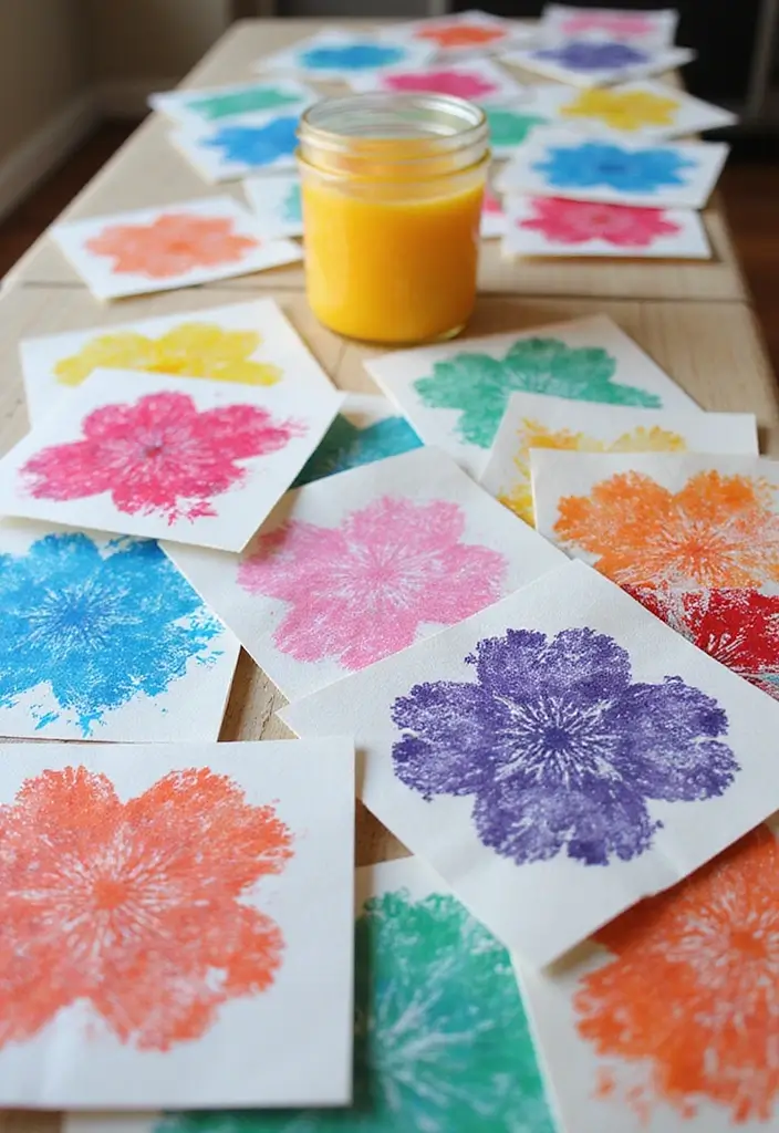 29 Infant Craft Ideas That Are Safe, Fun, and Creative - 12. Bubble Wrap Stamping