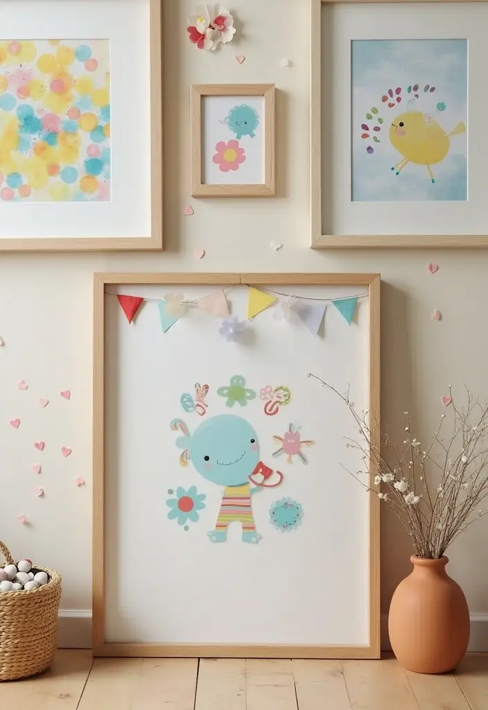 29 Infant Craft Ideas That Are Safe, Fun, and Creative - 20. Picture Frame Decor