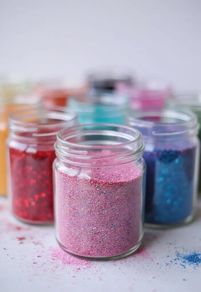 29 Infant Craft Ideas That Are Safe, Fun, and Creative - 23. Glitter Jars