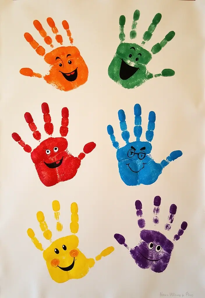 29 Infant Craft Ideas That Are Safe, Fun, and Creative - 3. Baby Handprint Art