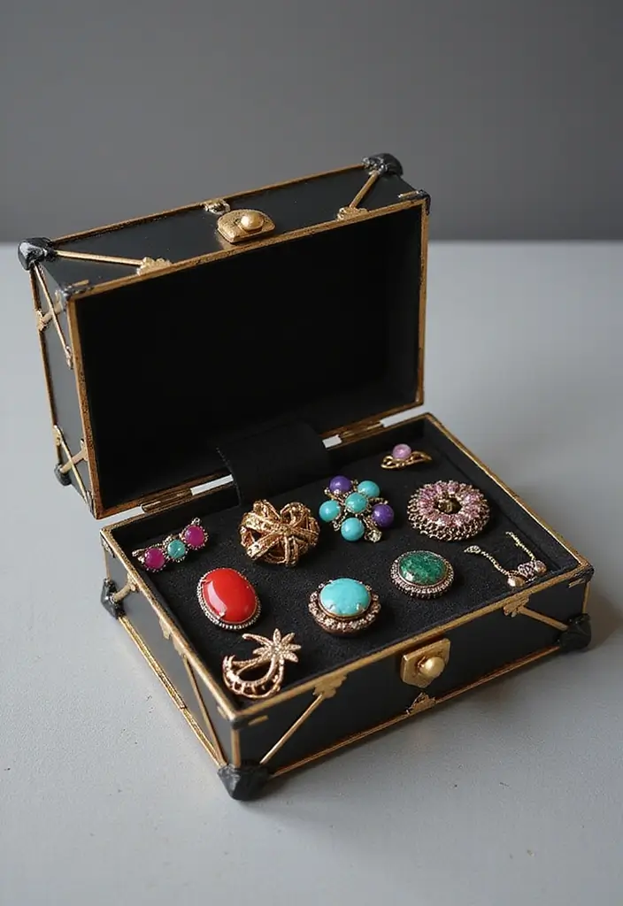 29 Jewellery Box Ideas That Are Stylish, Functional, and Handmade - 15. Geometric Metal Box