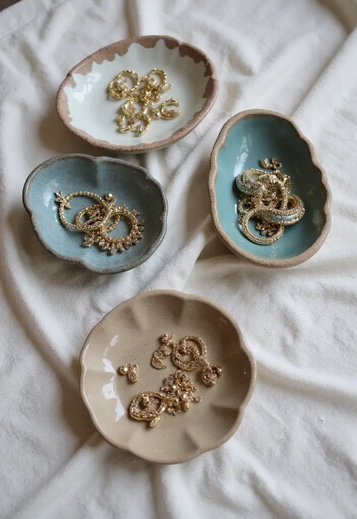 29 Jewellery Box Ideas That Are Stylish, Functional, and Handmade - 24. Ceramic Dish Holders