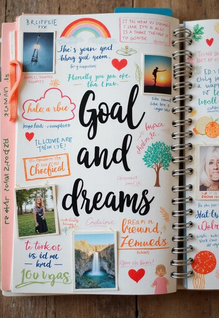 29 Journal Ideas Photo That Capture Memories in Creative Ways - 14. Goals & Dreams Journal