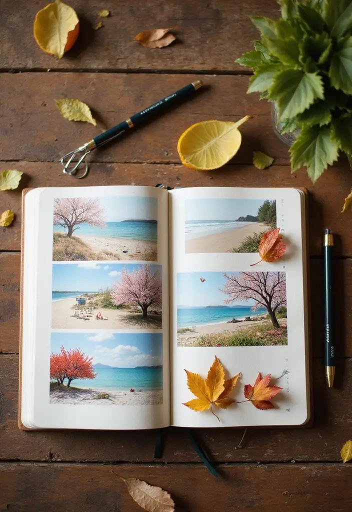 29 Journal Ideas Photo That Capture Memories in Creative Ways - 2. Seasonal Reflections