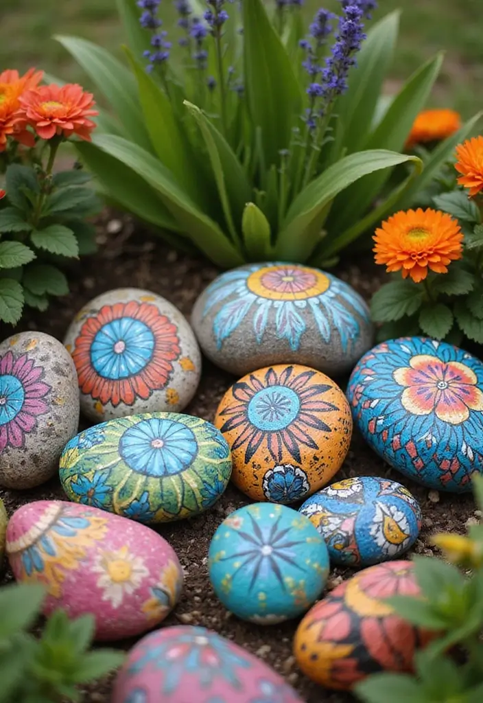 29 Kid Craft Ideas That Keep Children Entertained Creatively 33 29 Kid Craft Ideas That Keep Children Entertained Creatively - 7. Painted Rock Garden Decor