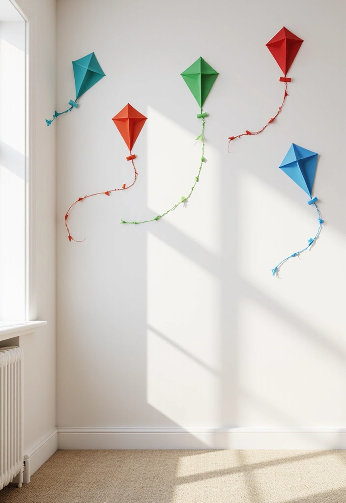 29 Kite Decoration Ideas That Make Flying Fun, Colorful, and Unique - 13. Kite-Themed Wall Stickers