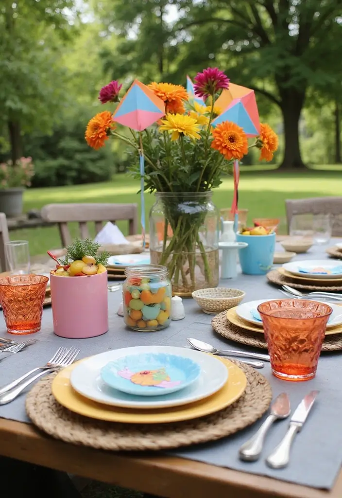 29 Kite Decoration Ideas That Make Flying Fun, Colorful, and Unique - 18. Kite-Themed Table Settings