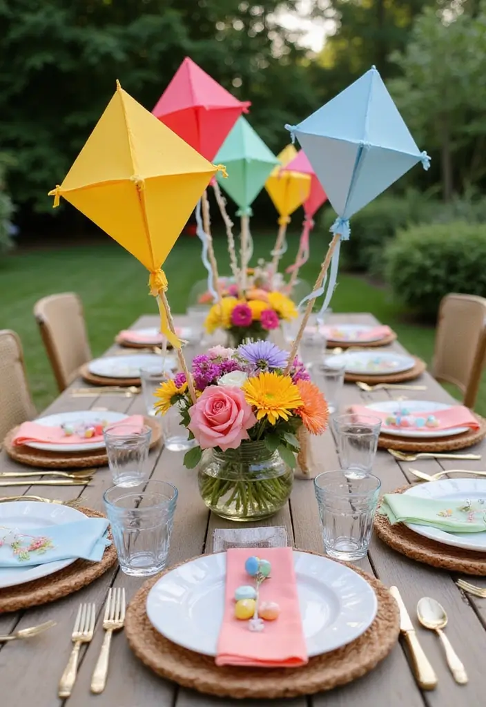 29 Kite Decoration Ideas That Make Flying Fun, Colorful, and Unique - 2. Kite Centerpieces