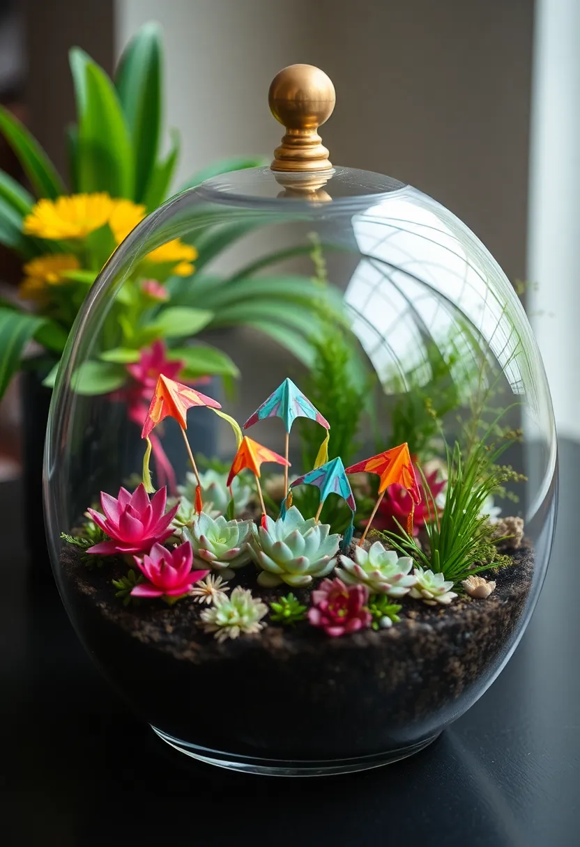 29 Kite Decoration Ideas That Make Flying Fun, Colorful, and Unique - 27. Kite Terrariums