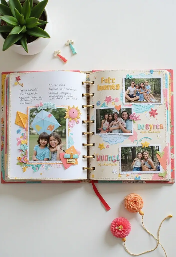 29 Kite Decoration Ideas That Make Flying Fun, Colorful, and Unique - 28. Kite-Themed Scrapbooking