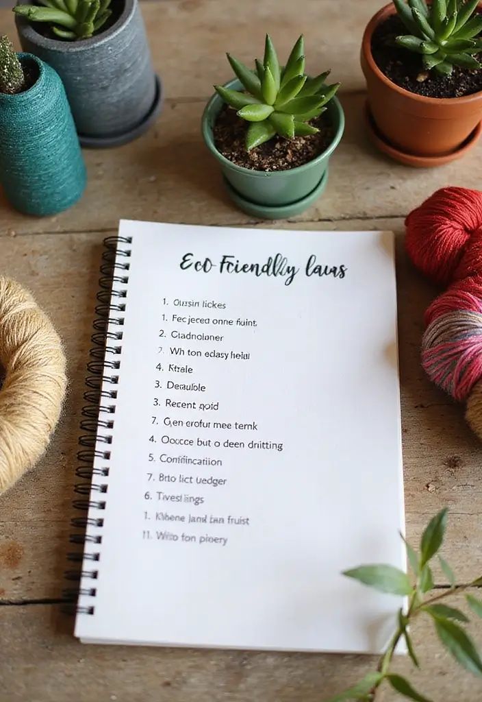 29 Knitting Journal Ideas That Keep Your Projects Organized and Inspiring - 10. Eco-Friendly Project Ideas