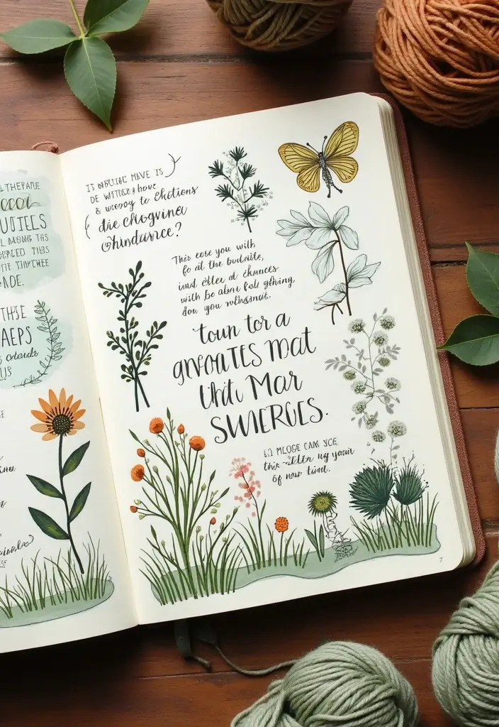 29 Knitting Journal Ideas That Keep Your Projects Organized and Inspiring - 19. Eco-Inspiration Section