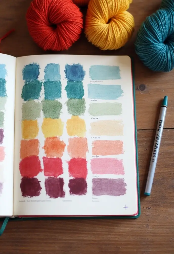 29 Knitting Journal Ideas That Keep Your Projects Organized and Inspiring - 26. Seasonal Color Palettes