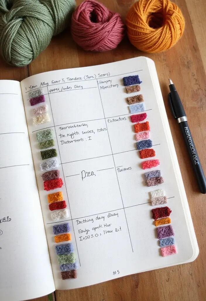 29 Knitting Journal Ideas That Keep Your Projects Organized and Inspiring - 3. Yarn Stash Inventory