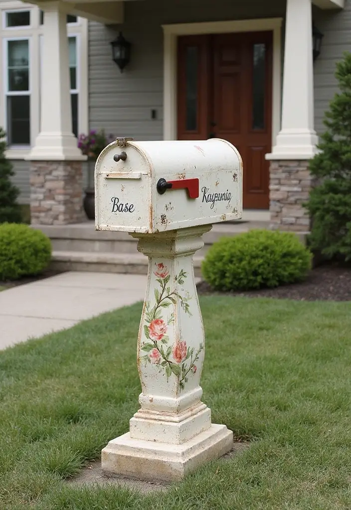 29 Mailbox Painting Ideas That Instantly Upgrade Your Home Curb Appeal - 15. Personalized Family Name Sign