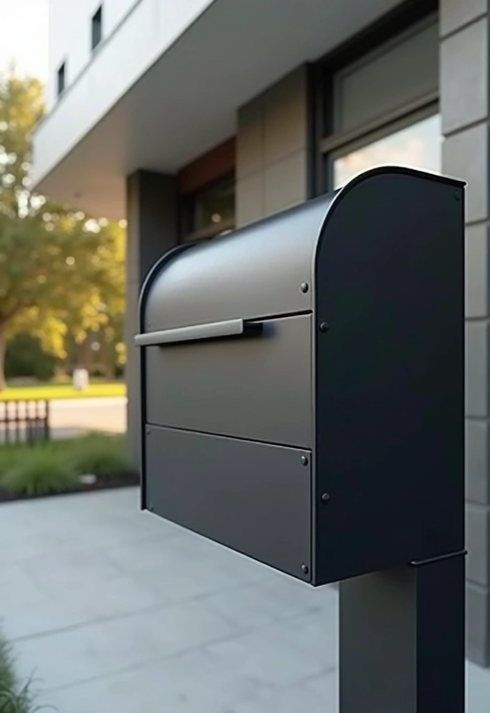 29 Mailbox Painting Ideas That Instantly Upgrade Your Home Curb Appeal - 18. Modern Minimalism