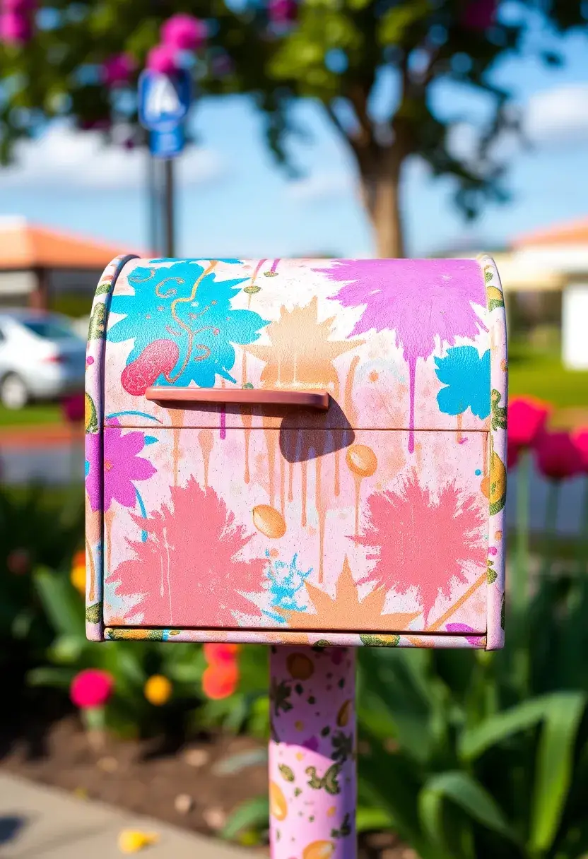 29 Mailbox Painting Ideas That Instantly Upgrade Your Home Curb Appeal - 20. Artistic Textures