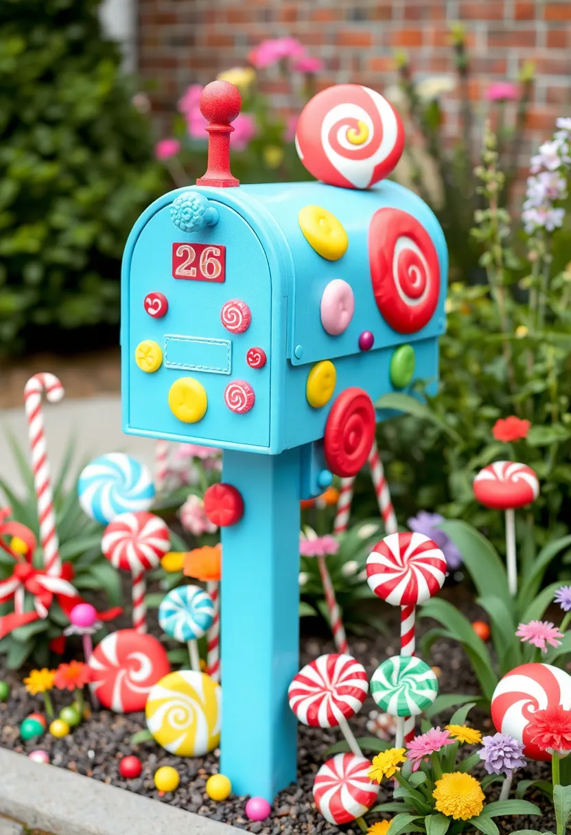 29 Mailbox Painting Ideas That Instantly Upgrade Your Home Curb Appeal - 25. Sweet Candy Themes