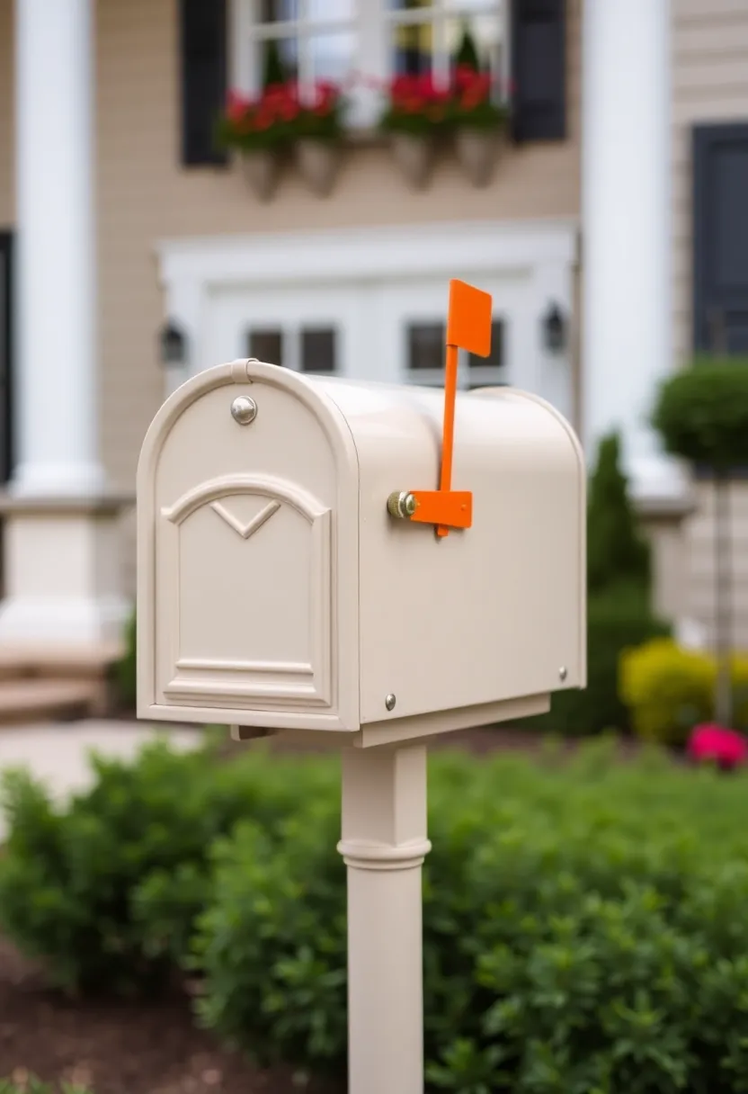 29 Mailbox Painting Ideas That Instantly Upgrade Your Home Curb Appeal - 27. Color Pop with Bright Accents