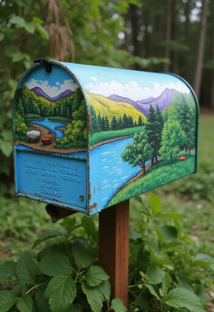 29 Mailbox Painting Ideas That Instantly Upgrade Your Home Curb Appeal - 5. Artistic Murals