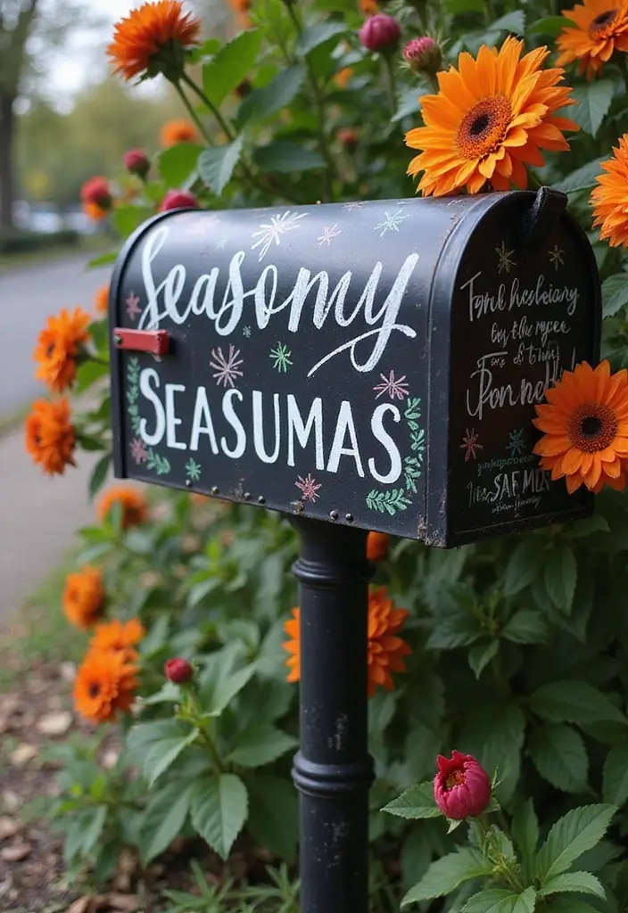 29 Mailbox Painting Ideas That Instantly Upgrade Your Home Curb Appeal - 6. Chalkboard Mailbox