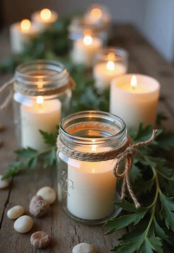 29 Mason Jar Craft Ideas That Transform Jars Into Stylish Decor 1 29 Mason Jar Craft Ideas That Transform Jars Into Stylish Decor - 1. Rustic Candle Holders