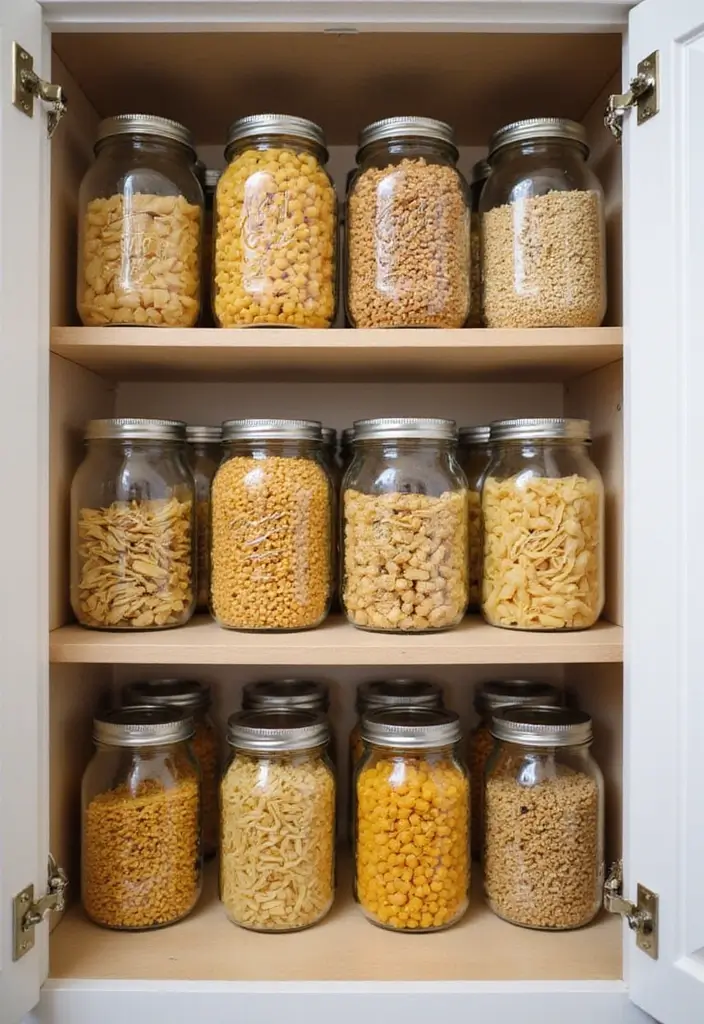 29 Mason Jar Craft Ideas That Transform Jars Into Stylish Decor 166 29 Mason Jar Craft Ideas That Transform Jars Into Stylish Decor - 26. Pasta Storage Containers