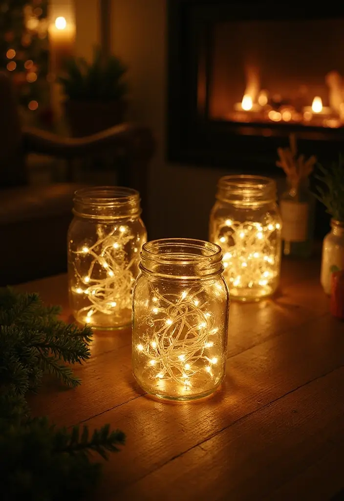 29 Mason Jar Craft Ideas That Transform Jars Into Stylish Decor 18 29 Mason Jar Craft Ideas That Transform Jars Into Stylish Decor - 4. Fairy Light Jars