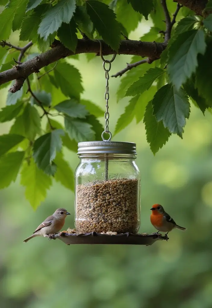 29 Mason Jar Craft Ideas That Transform Jars Into Stylish Decor 25 29 Mason Jar Craft Ideas That Transform Jars Into Stylish Decor - 5. Bird Feeders