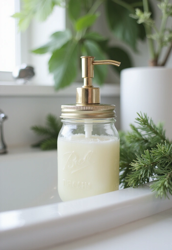 29 Mason Jar Craft Ideas That Transform Jars Into Stylish Decor 46 29 Mason Jar Craft Ideas That Transform Jars Into Stylish Decor - 8. Soap Dispenser