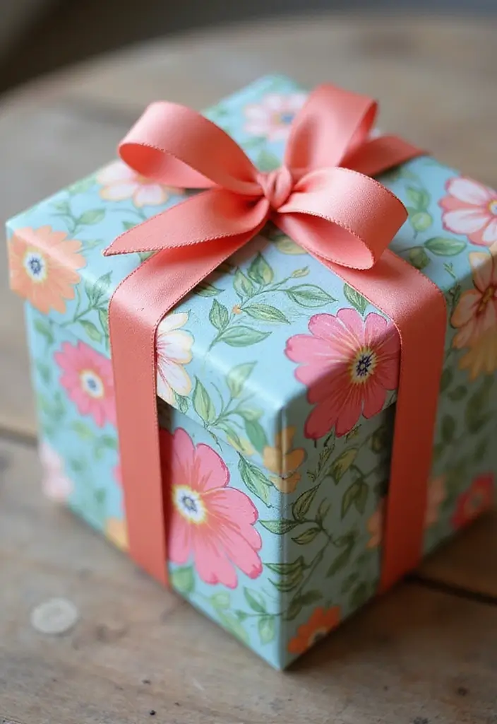 29 Painted Gift Box Ideas That Make Presents Stand Out - 1. Floral Fantasy