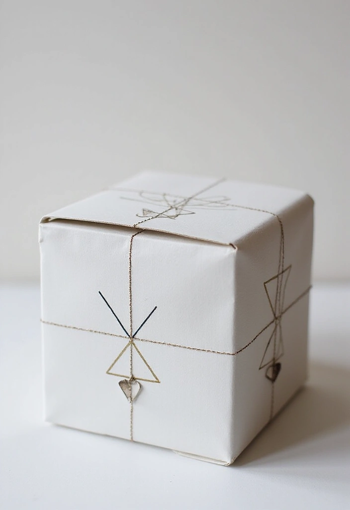 29 Painted Gift Box Ideas That Make Presents Stand Out - 11. Minimalist Chic