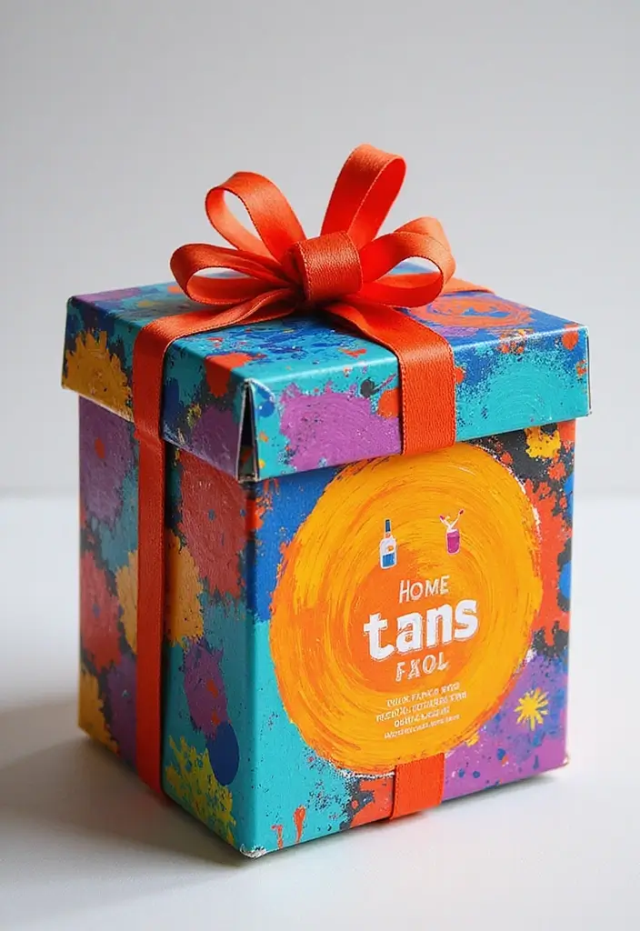 29 Painted Gift Box Ideas That Make Presents Stand Out - 15. Bright and Bold