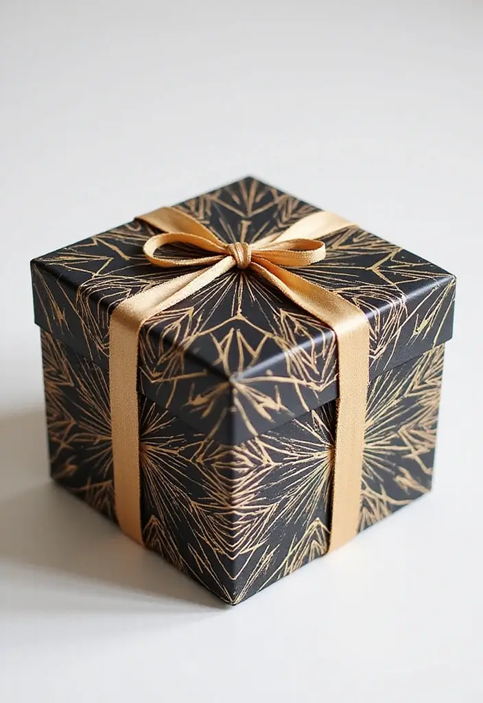 29 Painted Gift Box Ideas That Make Presents Stand Out - 2. Geometric Patterns