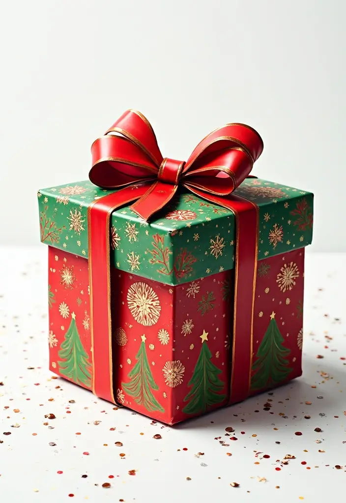 29 Painted Gift Box Ideas That Make Presents Stand Out - 26. Holiday Cheer