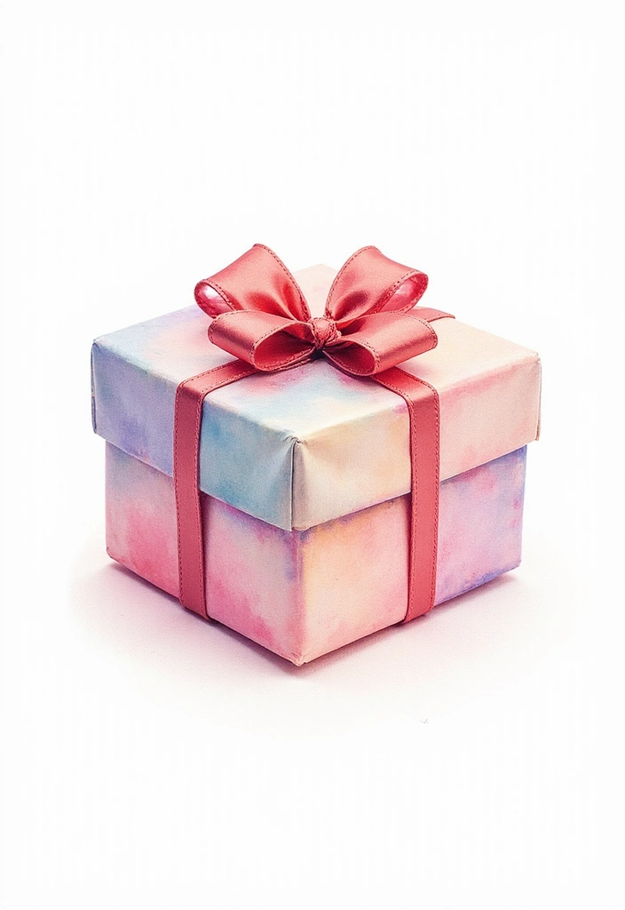 29 Painted Gift Box Ideas That Make Presents Stand Out - 3. Whimsical Watercolors