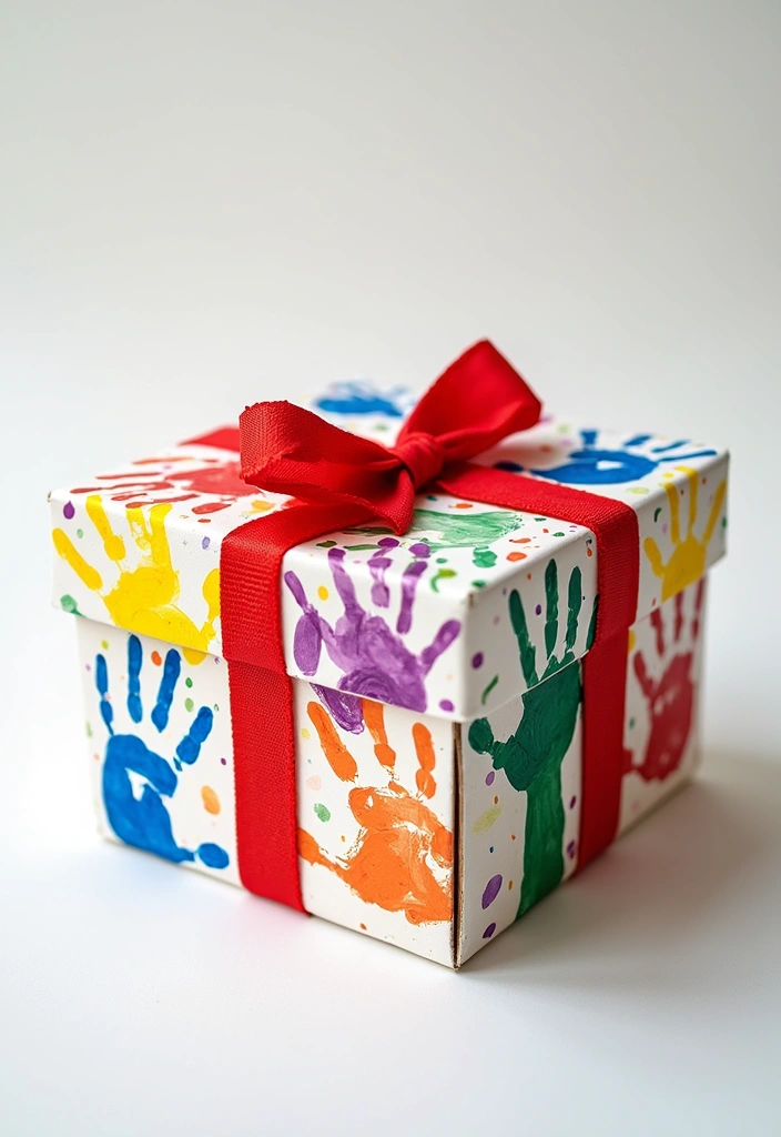 29 Painted Gift Box Ideas That Make Presents Stand Out - 7. Kids’ Art Corner