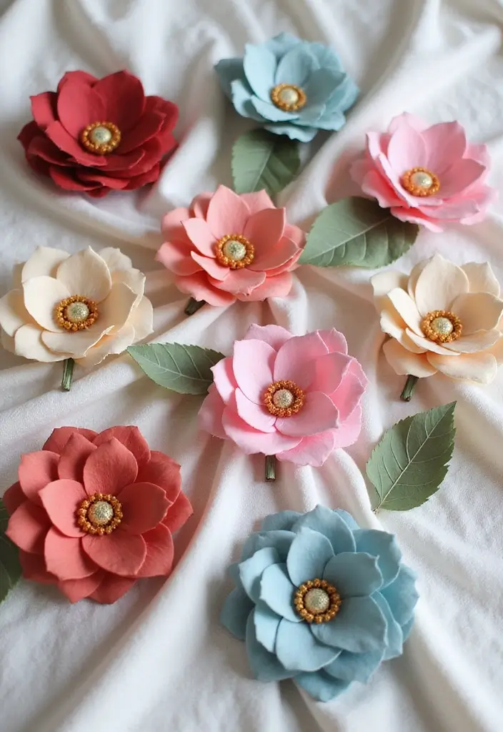 29 Paper Flower Decoration Ideas That Bring Color and Beauty to Any Space - 12. Stunning Paper Flower Hair Accessories