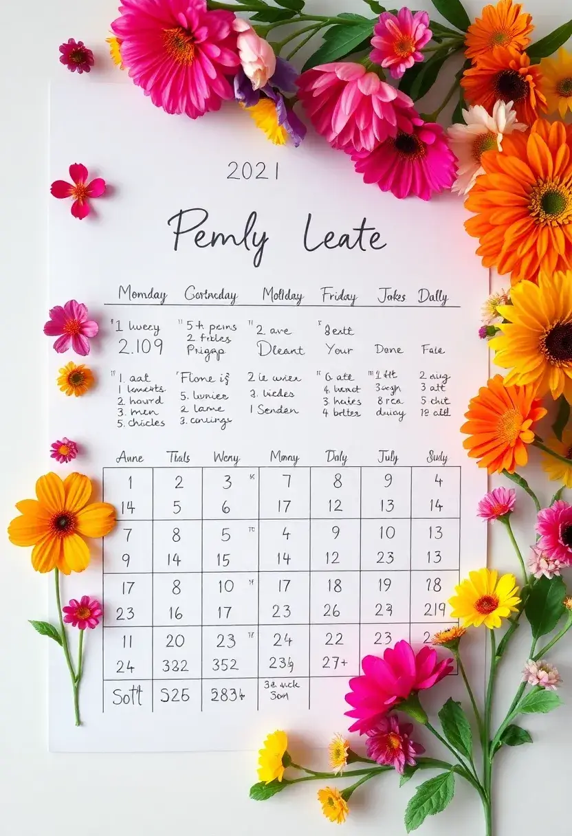 29 Paper Flower Decoration Ideas That Bring Color and Beauty to Any Space - 24. Personalized Paper Flower Calendars