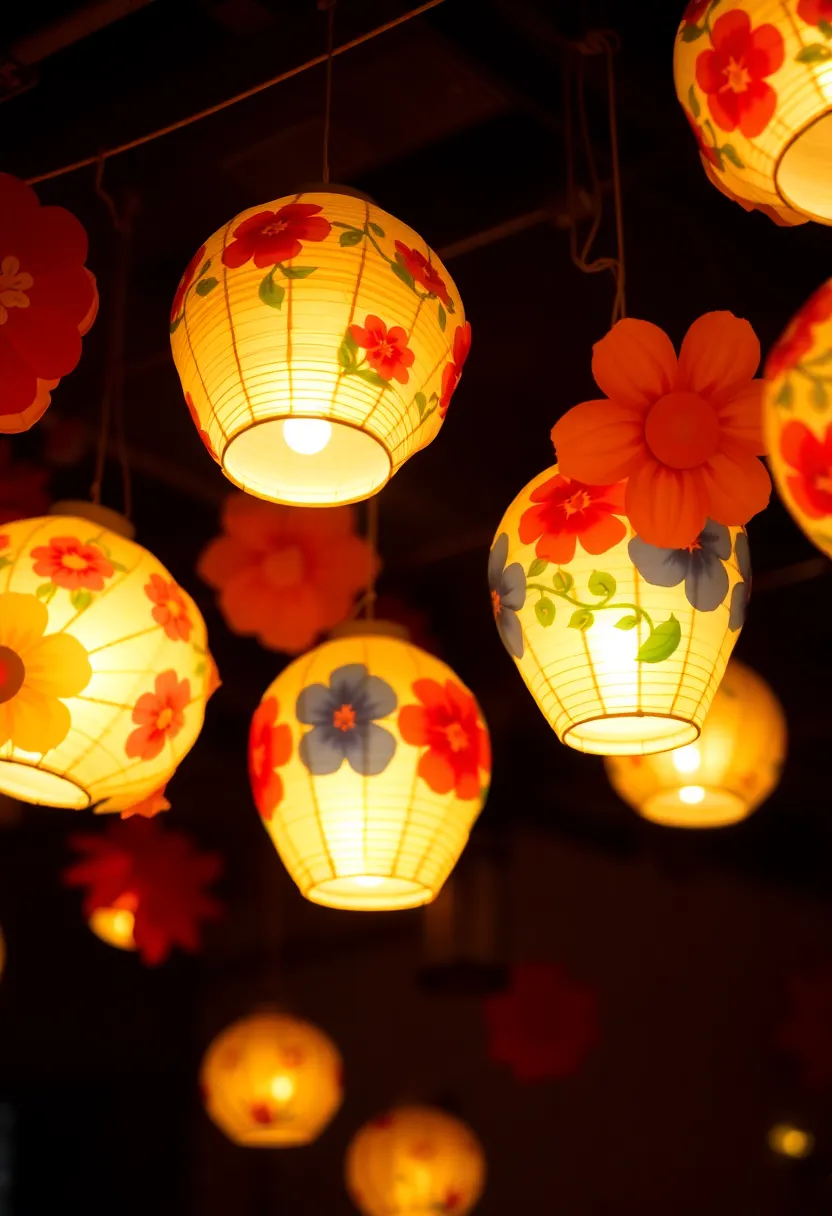 29 Paper Flower Decoration Ideas That Bring Color and Beauty to Any Space - 28. Beautiful Paper Flower Lanterns