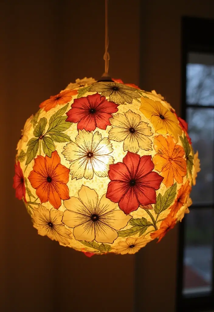 29 Paper Flower Decoration Ideas That Bring Color and Beauty to Any Space - 6. Playful Paper Flower Lampshades