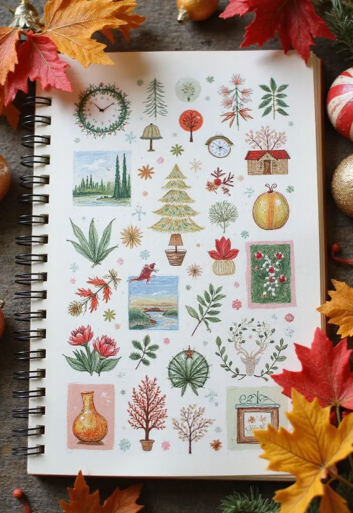 29 Personal Journal Ideas That Help Reflect, Organize, and Create - 6. Seasonal Decor Journal