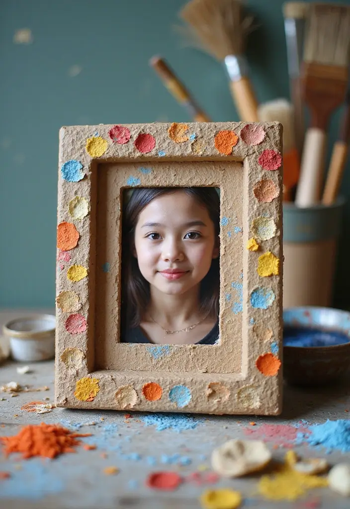 29 Photo Frame Craft Ideas That Personalize Memories Beautifully - 11. Paper Mache Frame