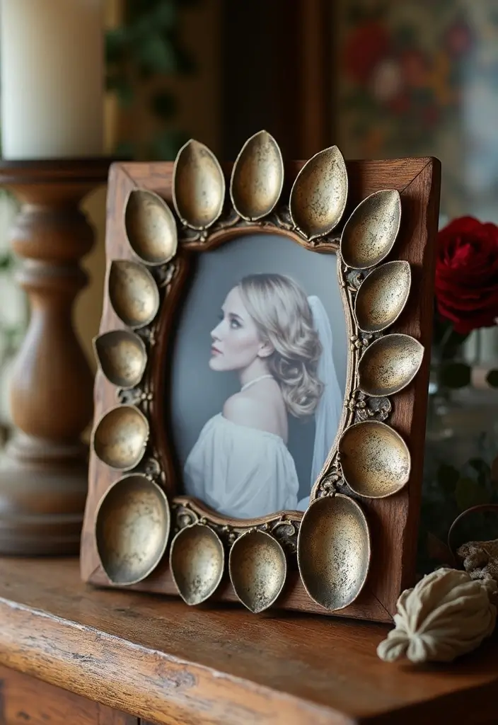 29 Photo Frame Craft Ideas That Personalize Memories Beautifully - 2. Vintage Spoon Frame