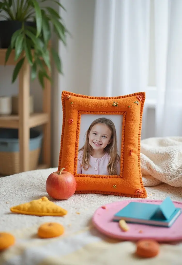 29 Photo Frame Craft Ideas That Personalize Memories Beautifully - 20. Felt Frame