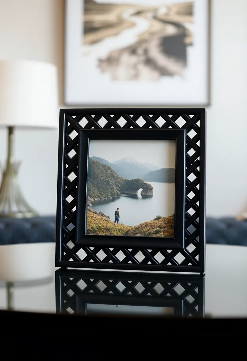 29 Photo Frame Craft Ideas That Personalize Memories Beautifully - 28. Lattice Frame