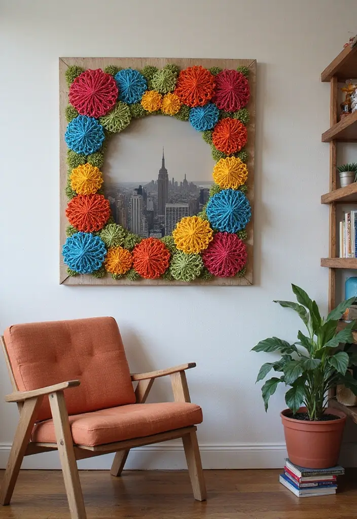 29 Photo Frame Craft Ideas That Personalize Memories Beautifully - 6. String Art Frame
