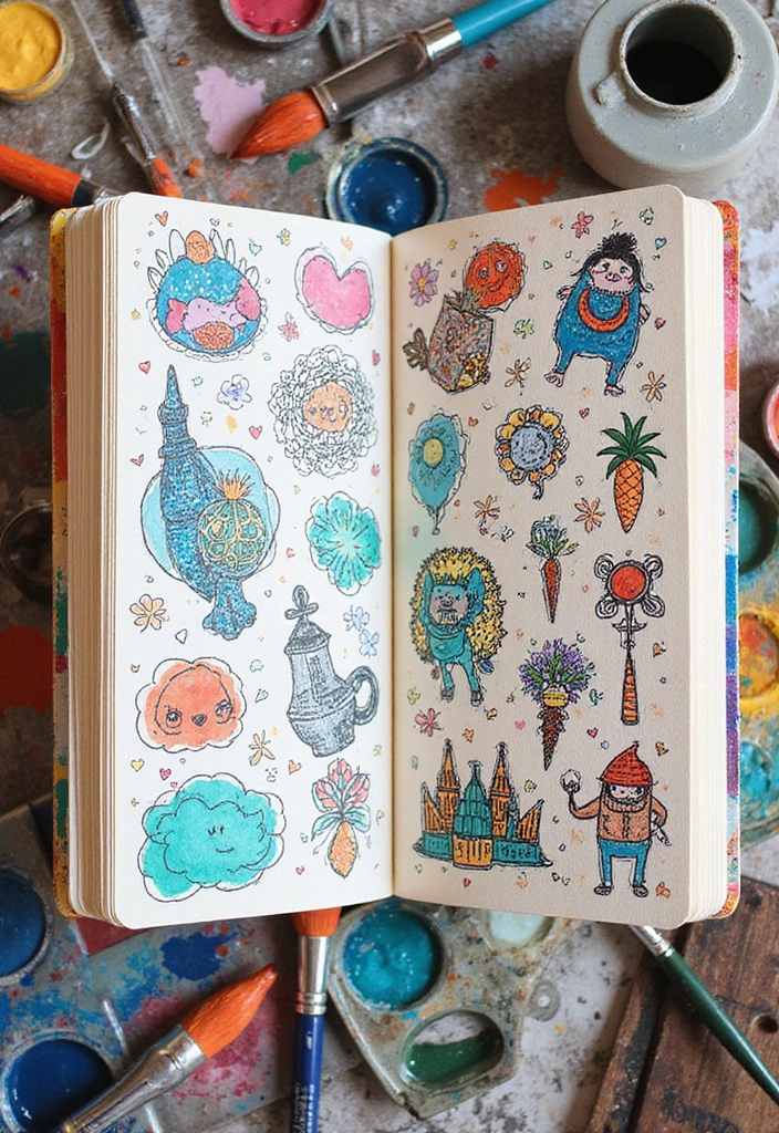 29 Royale High Journal Ideas That Are Cute, Creative, and Trendy - 10. Art and Doodle Journal