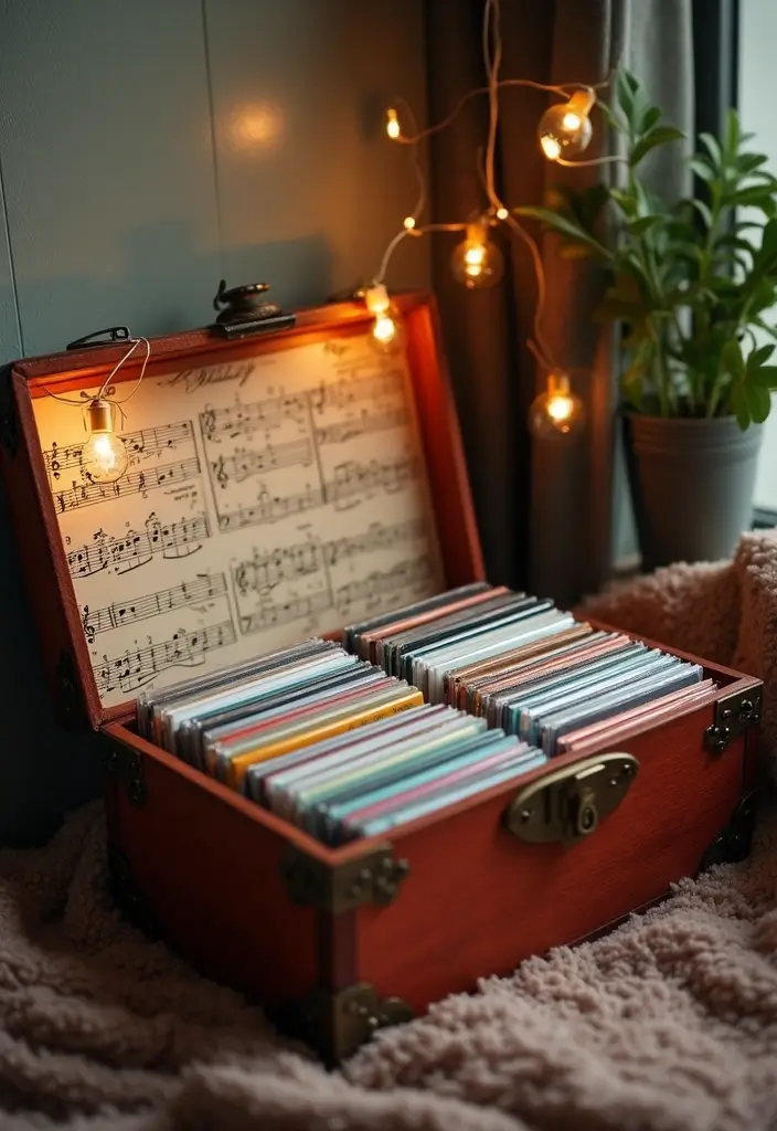 29 Senior Memory Box Ideas That Celebrate Life and Memories - 12. Music Memory Box